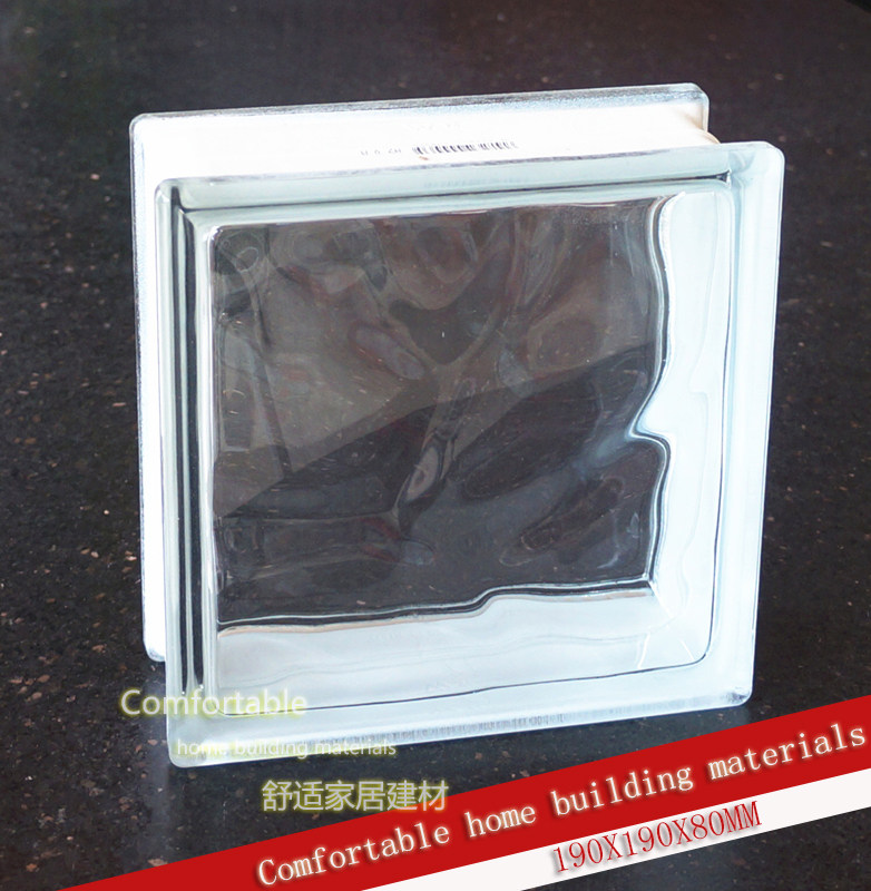 Imported transparent white cloud pattern glass brick bathroom toilet porch toilet partition wall factory direct sales