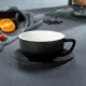 Châu Âu gốm men màu cà phê cappuccino cốc Ý vòng hoa lớn miệng rộng latte cốc cà phê đĩa 300ml - Cà phê