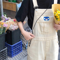 (Spot) loyal dog Small eight pear-shaped homemade-17-year-old book-personality embroidery sweet College strap shorts summer