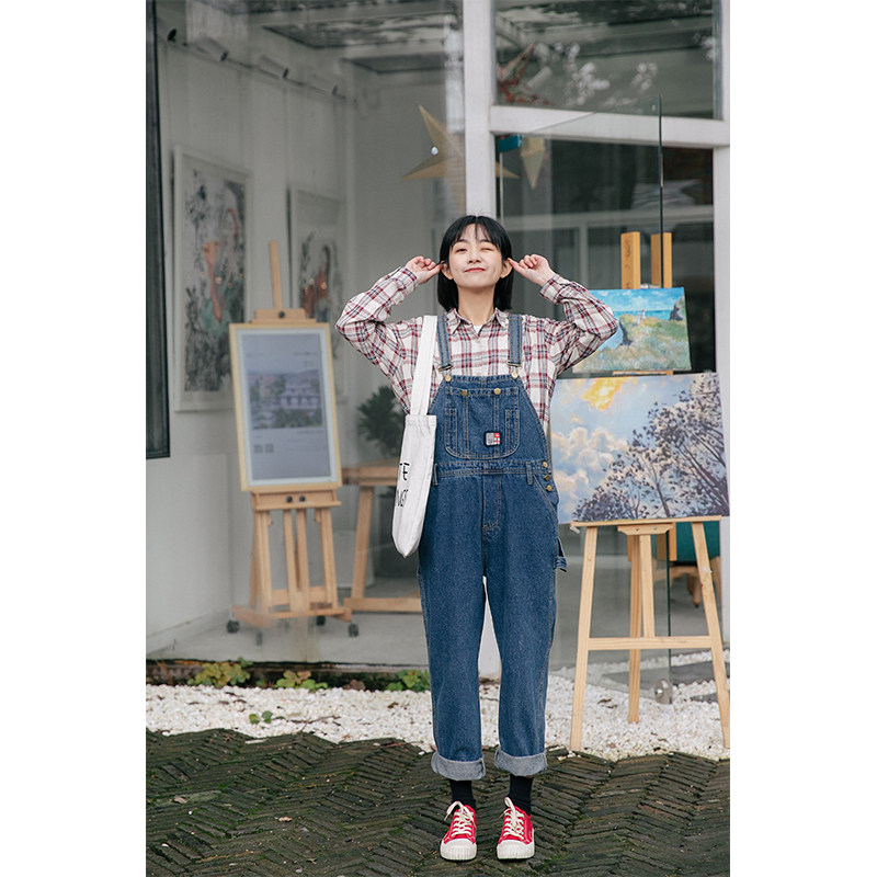 (Spot) Loyalty Dog Small Eight Pear Shaped Homemade Y Denim Cuddling Bag Pants Spring Loose Cowboy Cuddling Bag Pants Spring Lady