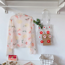 (Spot) loyal dog Small eight pear-shaped homemade-Joker long sleeve pullover round neck summer sunscreen thin girl