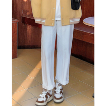(Spot) Loyalty Dog Small Eight Pear Shaped Homemade-Over-Thousands Sails Casual Straight Drum Long Pants Teenage Girl Cute Tooling Spring Summer