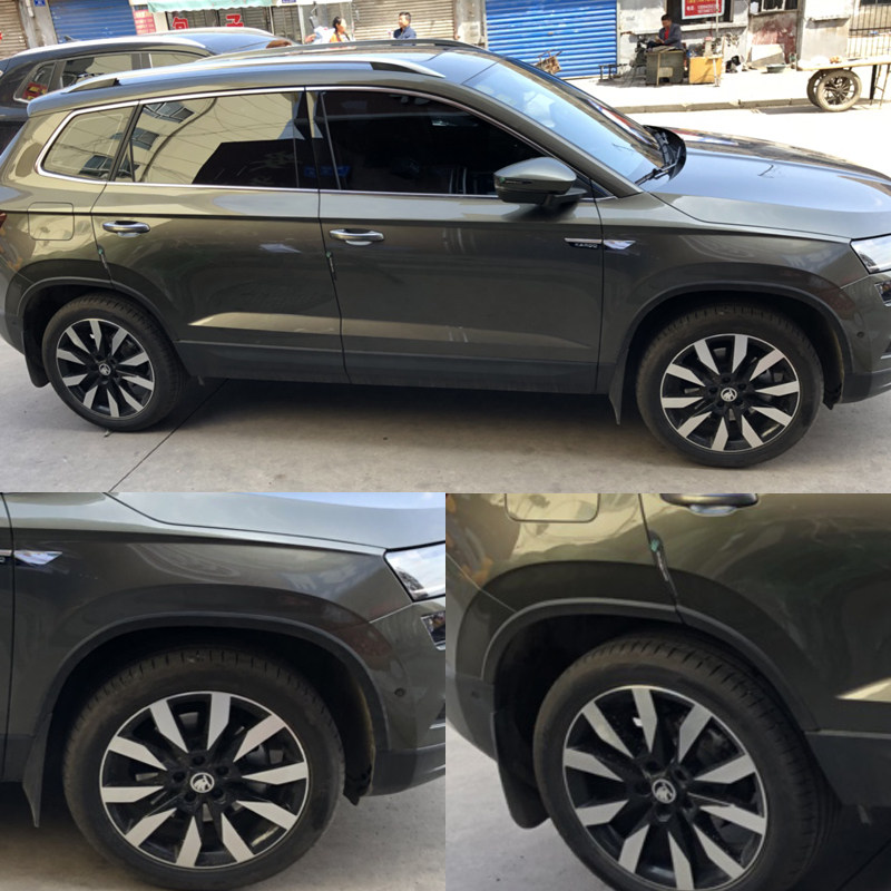 Car universal wheel eyebrow Skoda Ke Luoke appearance modified wheel body anti-collision anti-scratch decoration soft wheel eyebrow