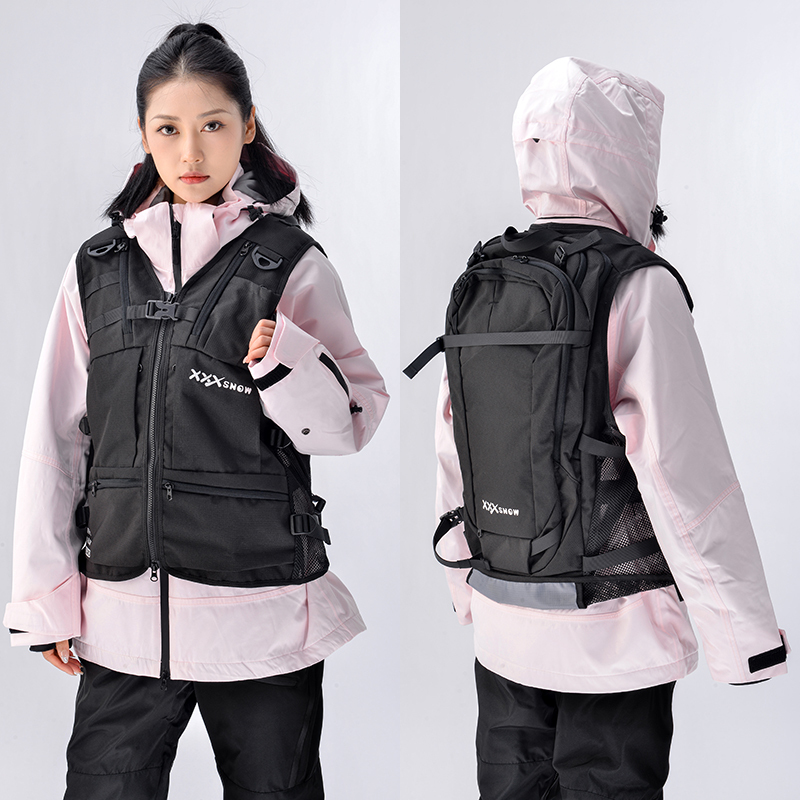 Xxxsnow Snowboard Vest Can Be Carried on the Back, Wild Snow Vest, Waistcoat, Double Board Waistcoat Functional Vest Xxxsnow Snowboard Vest Can Be Carried on the Back, Wild Snow Vest, Waistcoat, Double Board Waistcoat Functional Vest