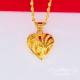 Золотое ожерелье, золотая подвеска, аксессуар для матери, 24 карат, не выцветает