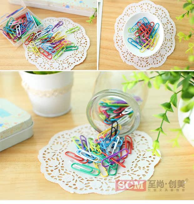 Vật tư văn phòng Kẹp giấy nhiều màu đầy màu sắc Trâm trâm Clip nhựa màu 28mm Khóa thông tin - Trâm cài huy hiệu đảng cài áo