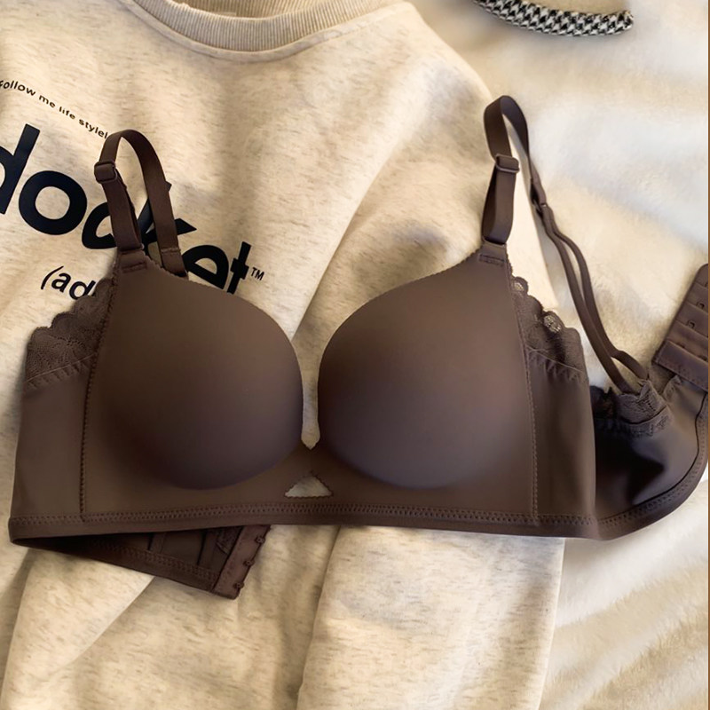 Japan No Scratches Underwear women's small breasts gather for Deputy Dairy Anti-saggy upper depository of thin steel ring glossy lingerie suit