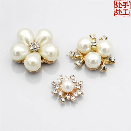 Металлическая заколка для волос ручной работы с бантиком из жемчуга, аксессуар для волос