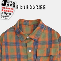 Akknackfuss Designer Brand снова подключается 2023 Новый мульти -карманный цветной рубашка для крови для клетчатки мужчина