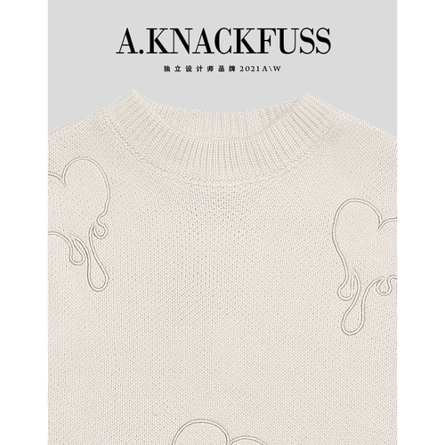 Ankkfuss Designer Brand нанести удар Love American American Creative Emlleckery Loose Sweater Мужчины и женщины