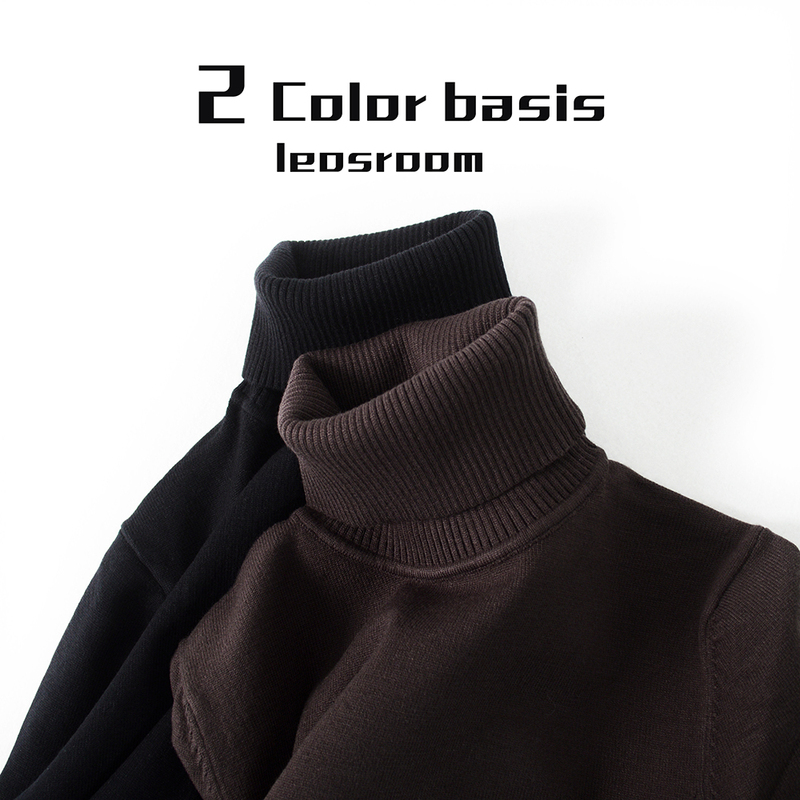 Men's Turtleneck Sweater, New Winter Style, Korean Version, Slim Fit, Solid Color Base Shirt, Black Knitwear, Trendy Woolen Sweater
