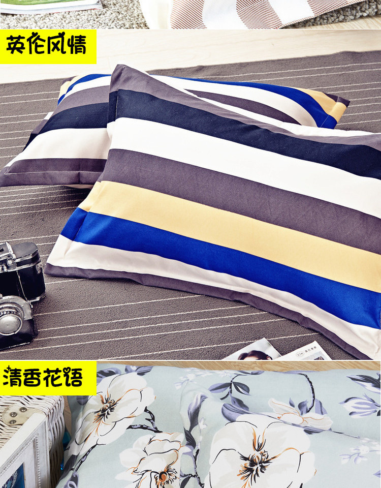 Vỏ gối đơn mảnh twill gối cặp 48x74 vỏ gối học sinh lõi gối đặt vỏ gối đơn gối ôm cho bé