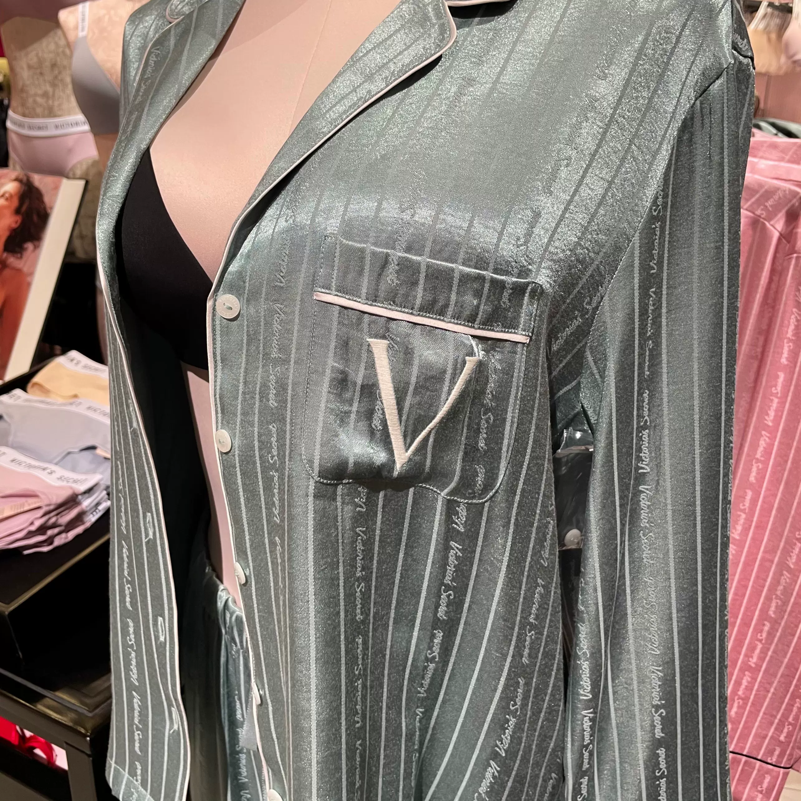 Качественная покупка VS Victoria's Secret Yang Mi сатиновые лапши, лунный свет шелк свободные осень и зима пижама с длинными рукавами