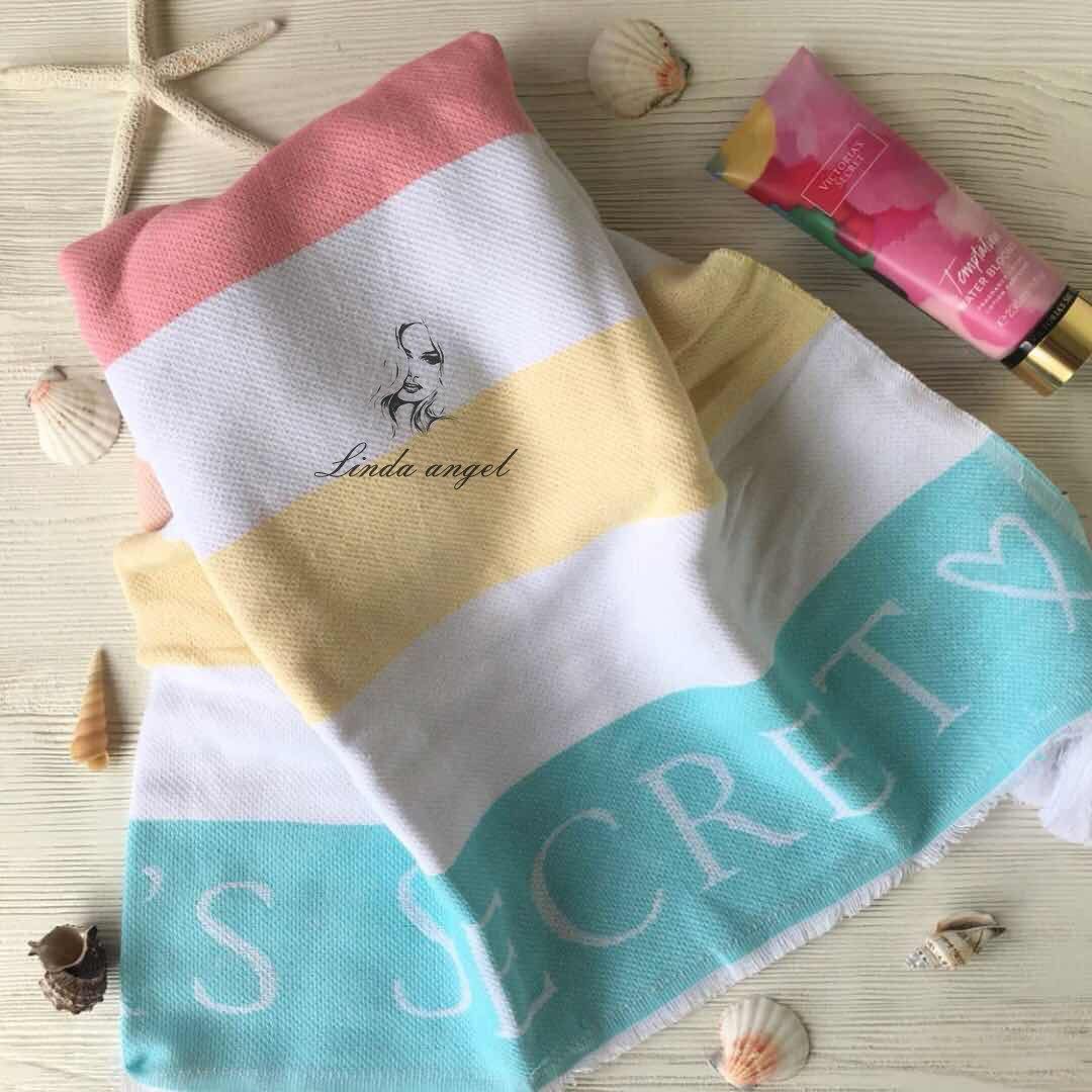 Victoria's Secret Authentic vs Victoria's Secret Striped Beach Towel