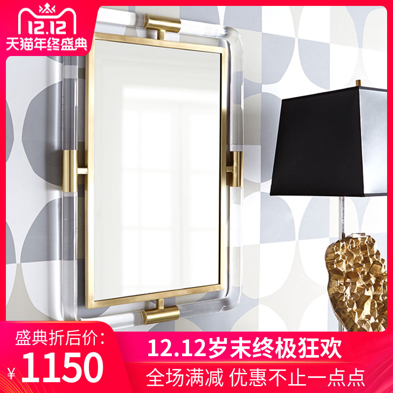 North America HOME ACRYLIC BATHROOM MIRROR HARBOR TYPE LIGHT LAVISH STAINLESS STEEL SUXUAN MIRROR WALL-MOUNTED MIRROR DINING SIDE MIRROR COSMETIC MIRROR-TAOBAO