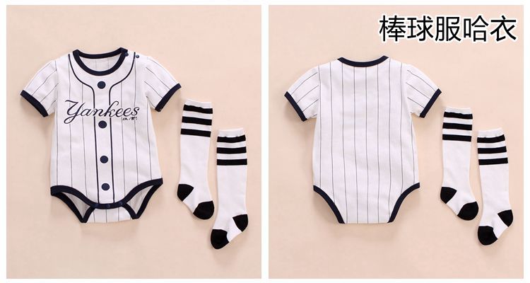 World Cup phù hợp với bóng đá ảnh bé Cáp Nhĩ Tân mùa hè jumpsuit bé jersey Argentina tam giác túi rắm cotton