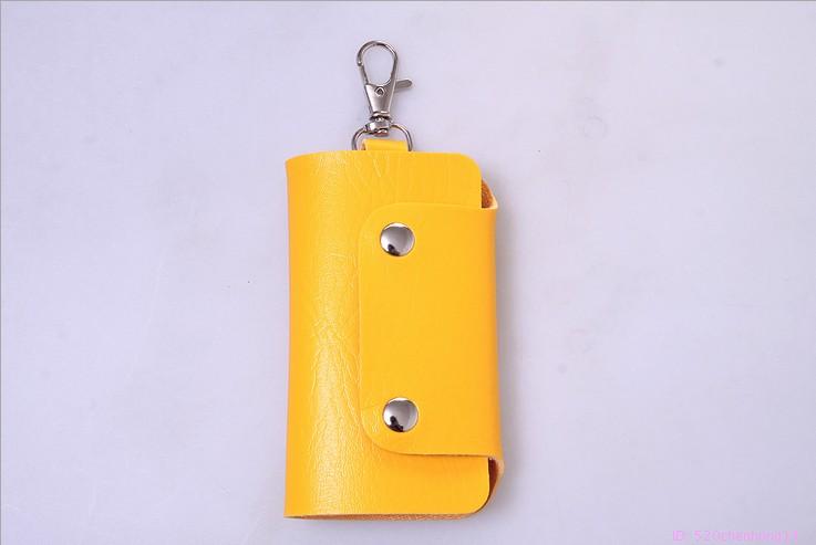 Logo khuyến mãi tùy chỉnh Phiên bản tiếng Hàn của nam và nữ gói chính mô phỏng tùy chỉnh da xe chìa khóa túi khóa đặt quà tặng bảo hiểm shop ví móc khóa