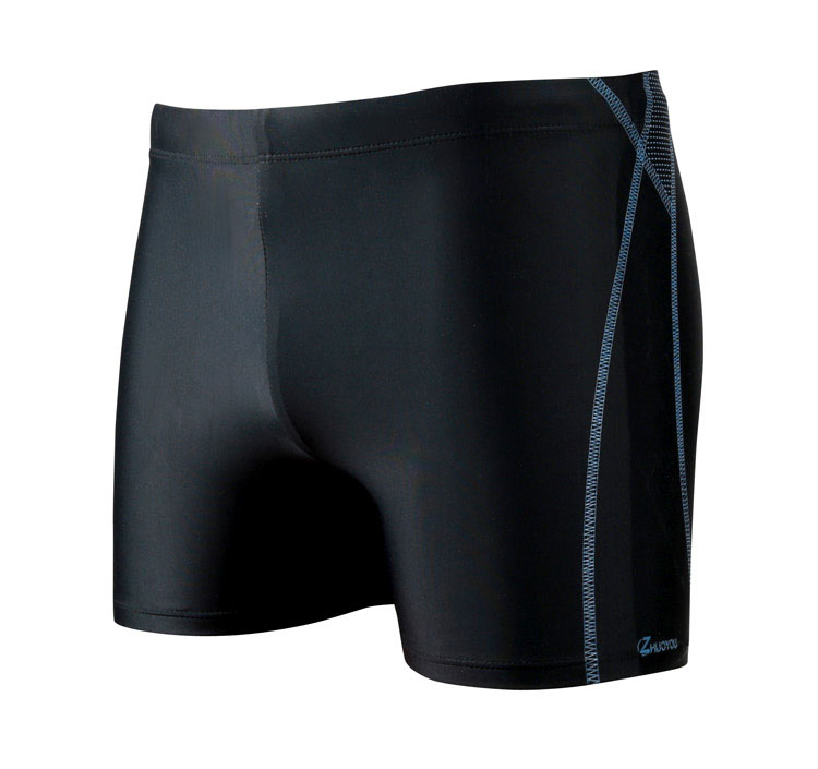 Men's swimming pants flat corner men's swimming pants with a drawing rope Classic Black Conspico Slim Fashion High Bounce Comfort Not Walking Light Swimming Trunks