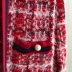 2018 Nhật Bản khí chất nhỏ Slim áo ngắn top Tweed chic gió in áo ngắn nữ thủy triều Áo khoác ngắn