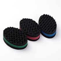 Cross-border oval dual-purpose curling sponge with holes for styling messy hair curling sponge brush hair sponge