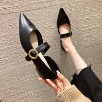 Small ckerwin Korean version of net red pointed shallow mouth single one-character buckle professional work commuter female