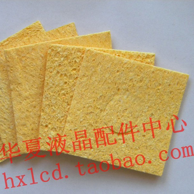 New high quality soldering iron cleaning cotton square sponge High temperature cleaning cotton Compression sponge repair tool