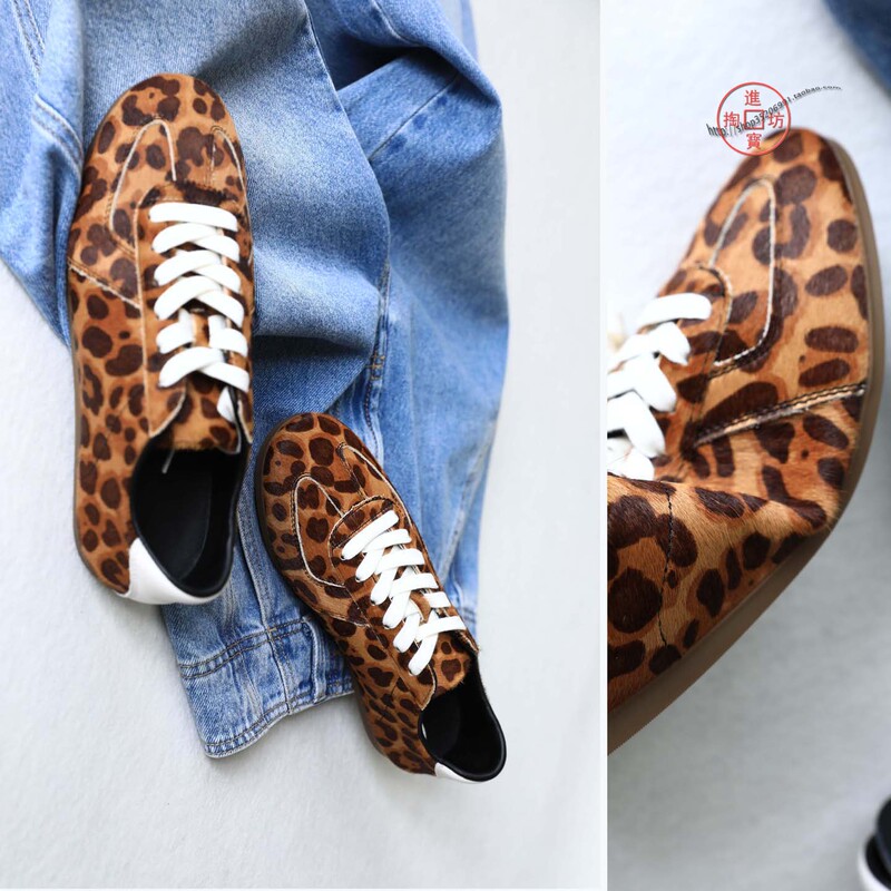 M62 Genuine Horsehair Leopard Print Lightweight Fashionable Retro Leopard Print German Training Shoes 33