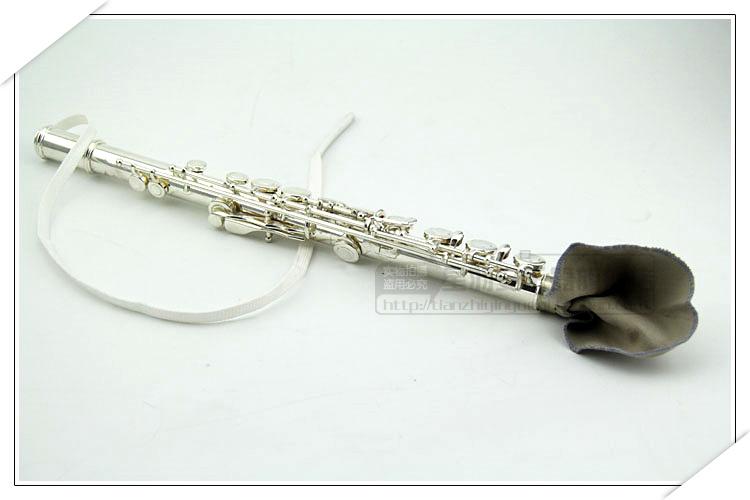 Sáo ống nhỏ màu đen Saxophone cong cổ bằng đồng dụng cụ làm sạch lau vải vải bên trong miệng vải - Phụ kiện nhạc cụ dây đàn guitar điện