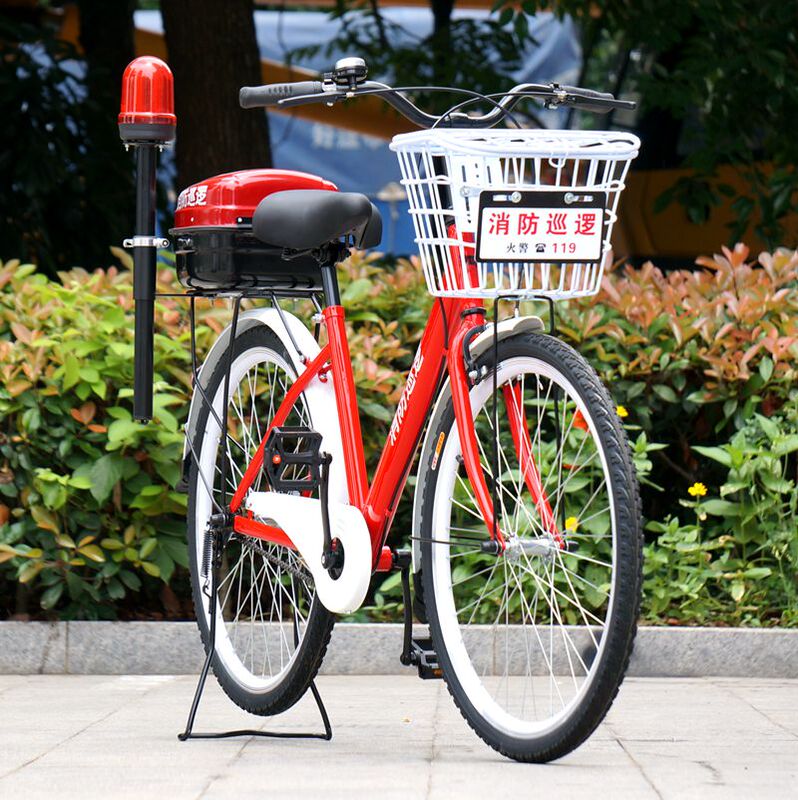 Fire Patrol Bicycles, Security Bicycles for Property Management Areas, Red Fire Bicycles, Pedal Bicycles for Tourist Areas