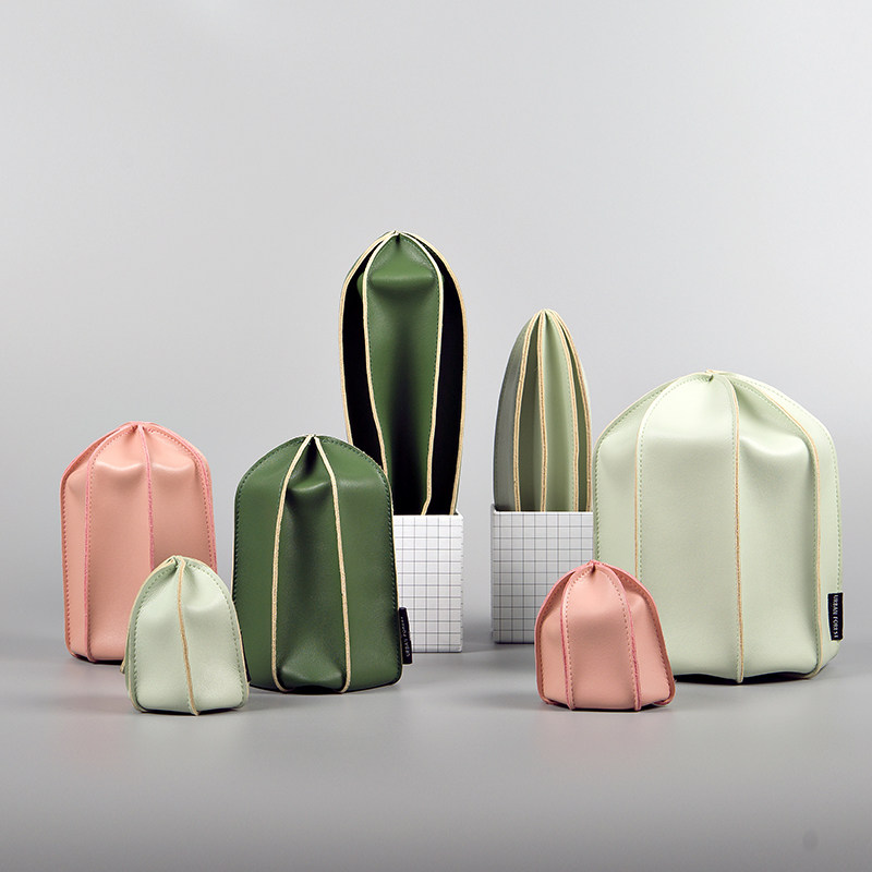 URBAN FOREST cactus multifunctional storage bag travel wash bag simple waterproof cosmetic bag coin purse