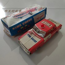 Nostalgie Old Stocks 80-90 ans Old Tints Toy Rescue Fire Command Car Inertia 25 cm