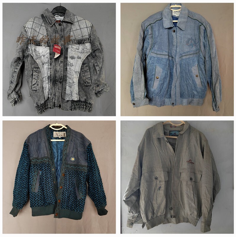 Nostalgic Old Stock 80S-90S Men's Clothing for Spring and Autumn, Tops, Jackets, Plus-Size Jackets, Cardigans, Denim Wear