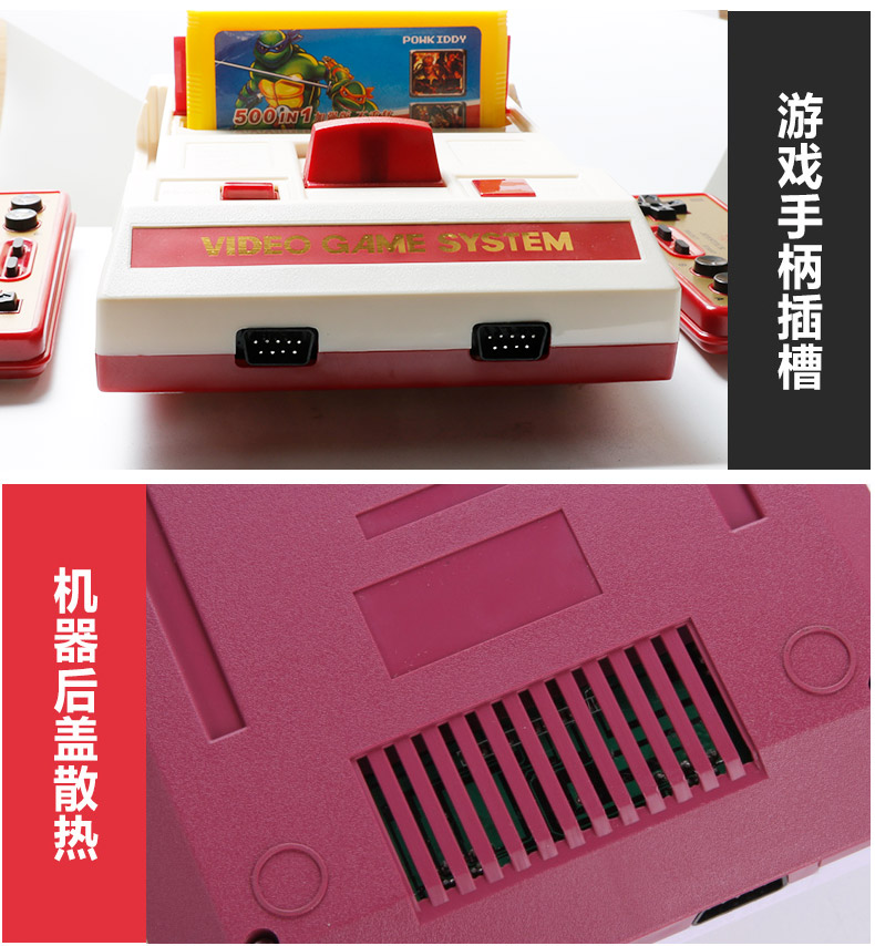 Máy chơi game Cassidy D101 HD fc 4K TV 8 bit được cắm thẻ vàng đôi không dây xử lý máy màu đỏ và trắng hoài cổ - Kiểm soát trò chơi tay cầm game