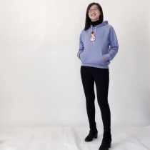 Foreign trade RL pure Yuan female youth breath face universal match intimate warm style plus velvet hooded sweater~A1779