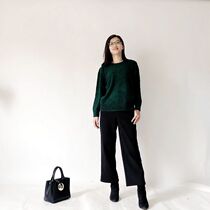 Xiaoxiao clothing shop~ better than the heart 100% silk foreign trade pure original womens round neck sweater (special price)A1833