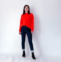 Xiaoxiao~Foreign trade CO simple can wear your temperament beauty portable wild thick knit ~ ~ A1800