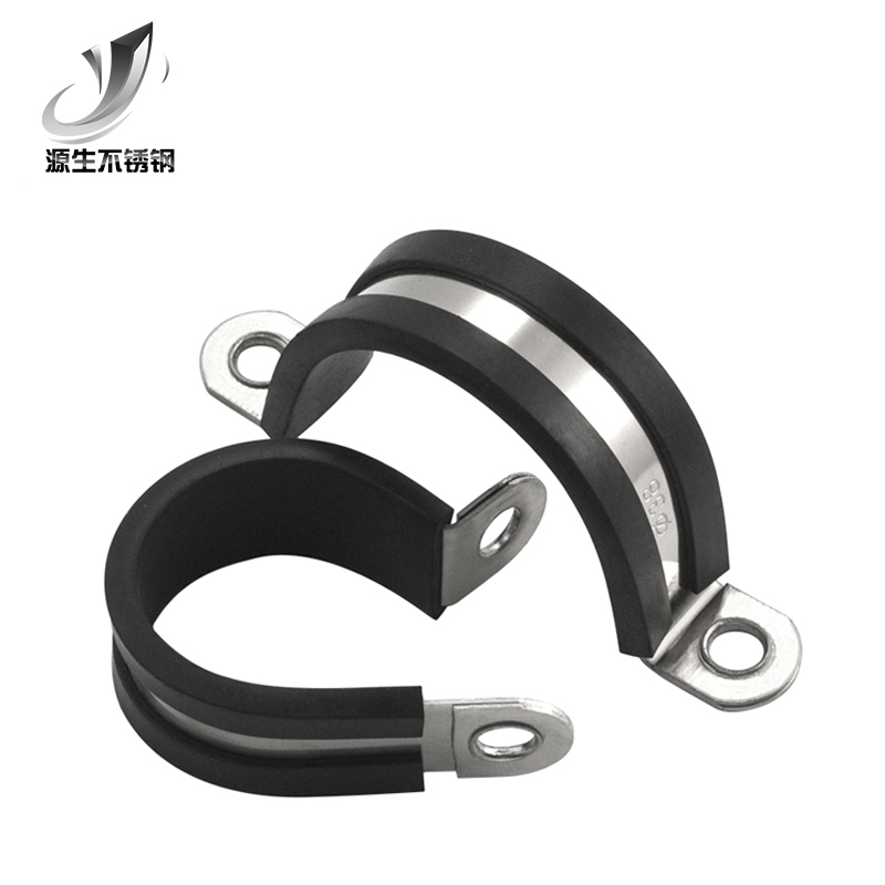 304 stainless steel adhesive tape pipe clamp pipe clamp riding card holder pipe holder pipe fastening throat hoop water pipe clamp U type pipe hoop hoop hoop 