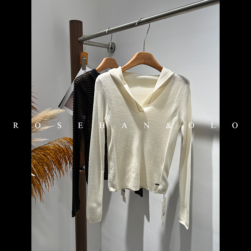 100% Merino Wool Hooded Knit Sweater Merino Hooded Knit Top