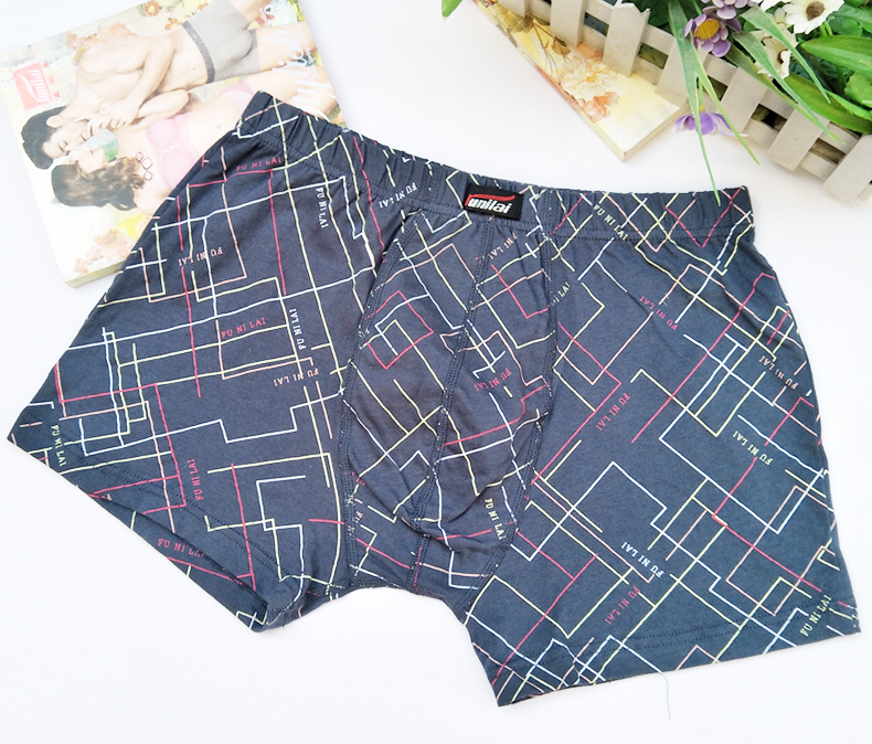 2 đồ lót nam Fu Nilai đồ lót nam cotton giữa eo thời trang trẻ trung quần chip