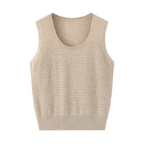 Ordos city round collar female cashmere vest 100 Mountain cashmere light and thin warm cover head 100 hitch type soft glutinous