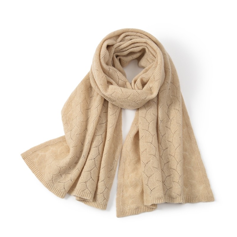100% Mountain cashmere cashless cashmere scarf cashmere wool suede thickened long version of European and American pure color autumn and winter Korean version of the neck