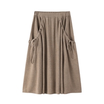 Fu Xianglin 2021 Pure Cashmere Lady Half Body Dress 100% Mt. Cashmere Pocket Cashmere Group Warm 100 Hitch