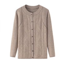 2021 Ordos city production in geriatric cashmere sweatshirt with long sleeves large code thickened loose sweater jacket