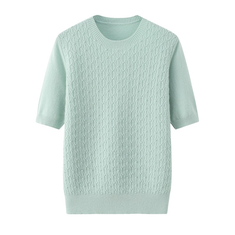 Ordos City New Lady's Cashmere Short-sleeved Cashmere Short-sleeved Head Head Sweater