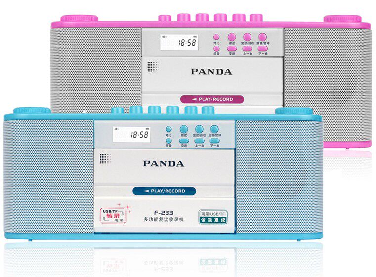 PANDA Panda F-233 Repeater recorder recorder Tape plug-in card U disk MP3 English learning machine Multi-function teaching plug-in card Desktop plug-in machine fm radio tape transfer