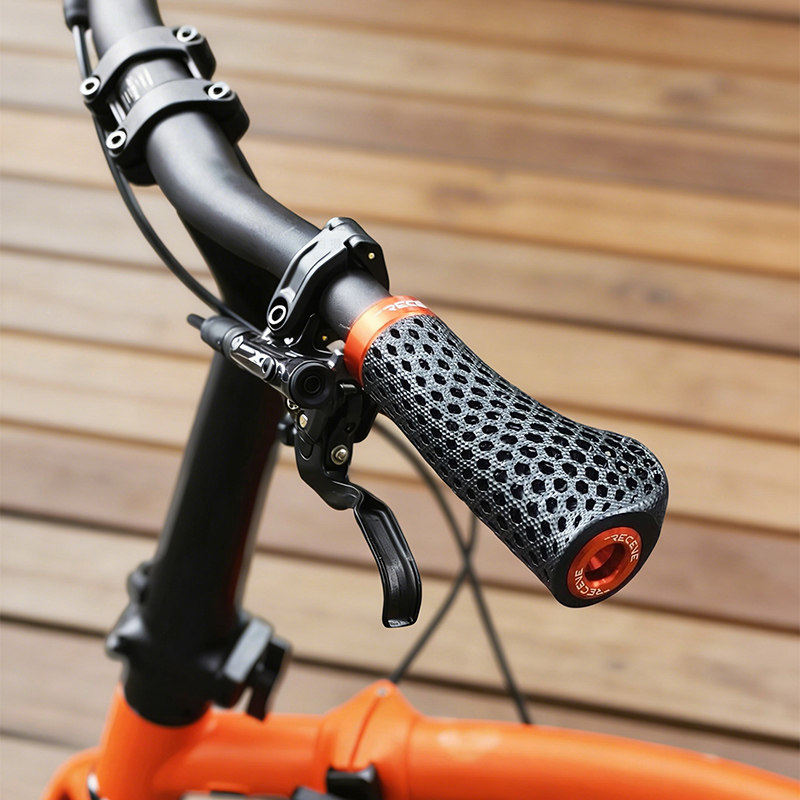 ブロンプトン折りたたみ自転車用汎用小型布製3Dプリントロック式滑り止めハンドルグリップネオ