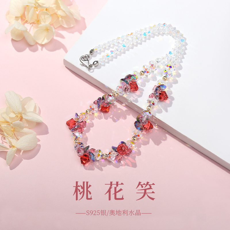 Austrian Crystal New Necklace Women's Light Luxury Versatile Necklace Niche Original Design Accessories Custom Lettering Gift