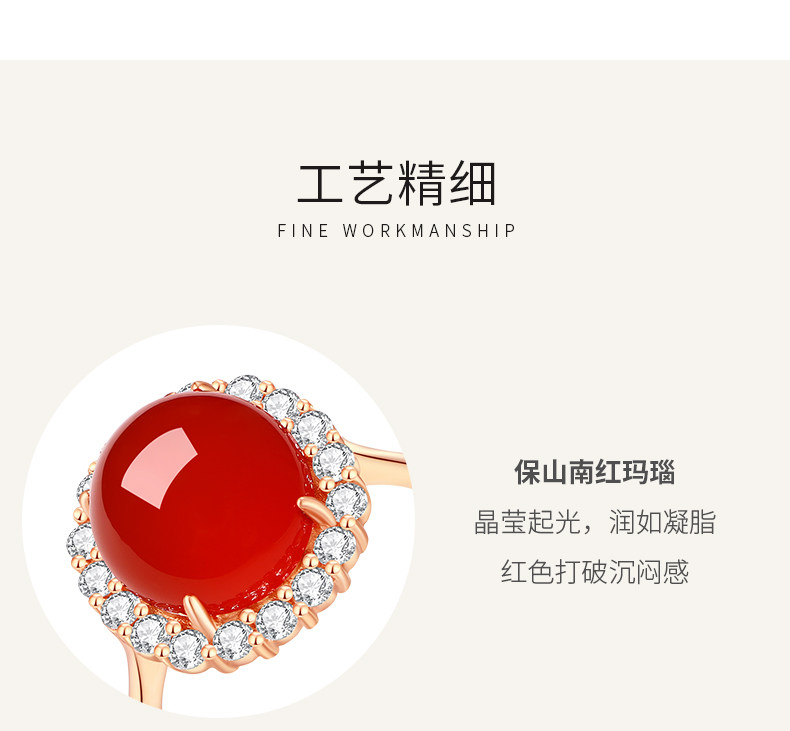 Серьги 保山冰红起萤光向日葵耳针女款银镶南红玛瑙九紫离火高级感耳饰 In lady