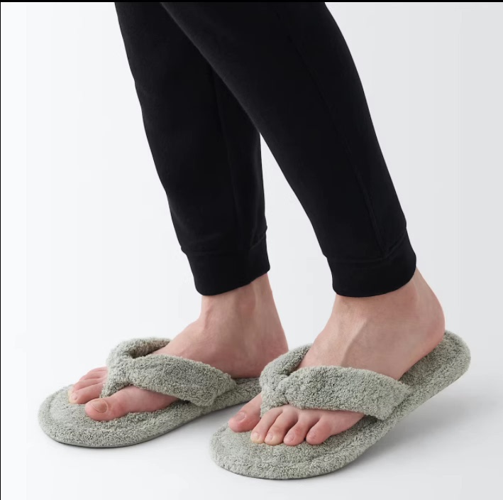 Multi-Color Breathable Japanese-Style Sweat-Absorbent Towel Upper Flip-Flops with Cotton Insole, Soft Sole, Silent, Unisex