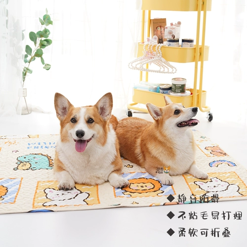 Wanman Corgi Pet Влажная защита от подушки Dog Summer Sleep Pad Corgi Cushion Cat Carpet Machore Passable Antiplip